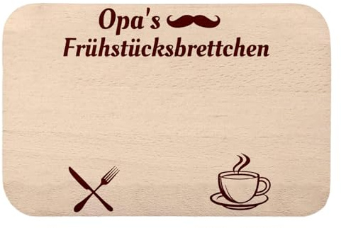 MOAZIFI Frühstücksbrett mit personalisierter Gravur für Opa - Geschenkidee aus Naturholz mit Lasergravur für Geburtstag, weihnachtsgeschenke opa - Einzigartiges Geschenk für Großväter