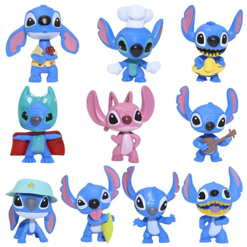10 Stück Cake Topper Set, Cartoon Anime Figuren Geburtstag Tortendeko, Niedliche 3D Zeichentrickfiguren, Minifiguren Dekoration, Figuren Kuchen Deko, Geeignet für Geburtstagsdekoration von kinder