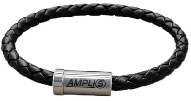 INVIDA Ampli5 Energiearmband aus Leder, geflochtenes Rinderleder mit BZI-Technologie & SecurityLock-Verschluss, Unisex Lederarmband für Sport, Alltag & Büro, Größen XS–XL, Made in Germany