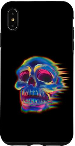 Colourful Skeleton Skull Colourful Psychedelic Human Skull Case for iPhone XS Max