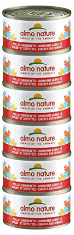 almo nature Megapack Katzenfutter nass - Huhn und Garnelen - 6er Pack (6x70g)