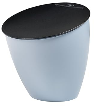 Mepal - Küchenabfalleimer Calypso - Kleiner Mülleimer mit Deckel - Komposteimer Küche - Ideal für die Küchenorganisation - Küchenhelfer & Spülmaschinenfest - 2200 ml - Nordic Blue
