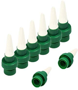 HIMM Arrosage automatique pour plantes en céramique avec pics d'arrosage automatique pour fleurs et goutte-à-goutte, système d'arrosage pour intérieur et extérieur 8 pièces.