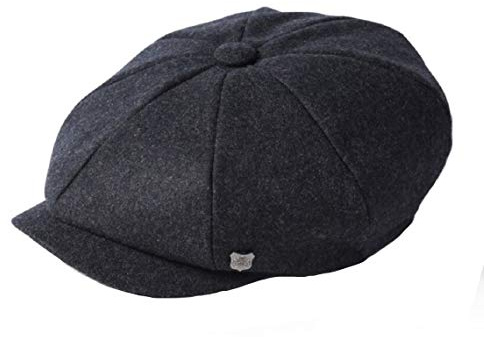 Failsworth Alfie Melton Wool Bakerboy Cap Grey, 61cm