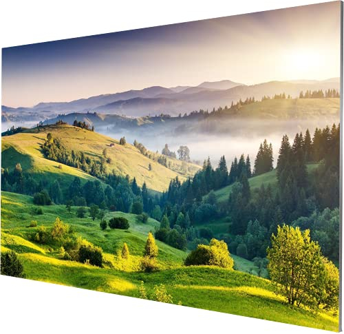 celexon Expert PureWhite Rahmen-Leinwand 125 | 280x158 cm 16:9 | schmaler, mattweiße 4K, Full-HD Frame für Heimkino-Projektionen mit Ihrem Beamer oder für das Büro | zur dezenten Wandmontage