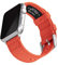 Archer Watch Straps - Correas de Reloj de Tela para Apple Watch (Naranja Mandarina, Plata, 44/45/46/49mm)