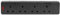 Pro Elec 97988 BLACK 4-Gang Socket with Neon Indicator, 13A, 240V, Black