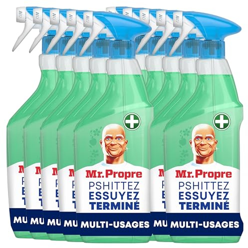 Mr. Propre Spray Nettoyant Multi-Usages Fleurs Pommier 500ml x10 | Grand format (500ml). Élimine 99.9% des bactéries. Sans traces.