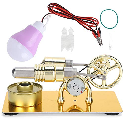 Tnfeeon Générateur de Modèle de Moteur avec Combustion Externe D'ampoule de Moteur pour la Décoration D'artisanat de Jouet de Science D'éducation Physique