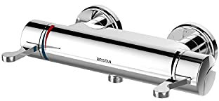 Bristan OPAC Exposed Thermostatic Bar Shower Valve with Lever Handles & Self-Isolating Wallmount 12 Fixing Kit