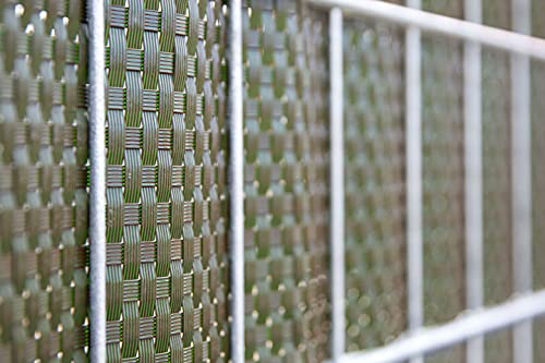 Zaundirekt Sichtschutzstreifen | Rattan in grün | UV & Witterungsbeständig | Windschutz | Länge ca. 2550mm