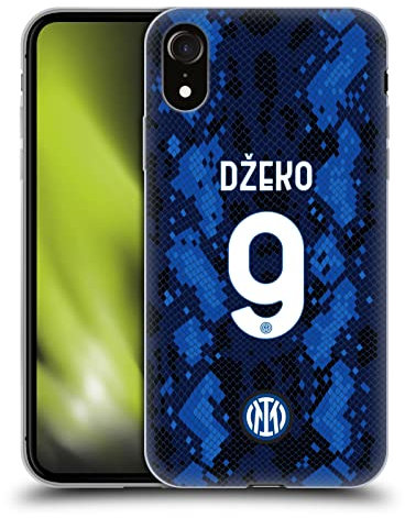 Head Case Designs Licenciado Oficialmente Inter Milan Edin Dzeko Kit Inicio 2021/22 Jugadores Caso Funda de Gel Suave Compatible con Apple iPhone XR