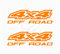 Artstickers 2 Stück Aufkleber 4 x 4 Off Road 19 x 5,6 cm für Auto, verschiedene Größen zur Auswahl (Orange)