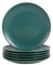 10 Strawberry Street Wazee Matte 8.25 Coupe Salad Plate, Set of 6, Emerald Green