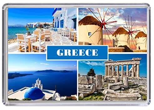 Greece Souvenir Acrylic Fridge Magnet (Standard: 70x45mm)