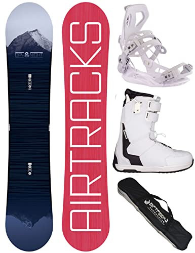 Airtracks Damen Snowboard-Set Freestyle Freeride Day&Night Lady Rocker 138 + Snowboard Bindung Master W + Snowboardboots Master QL W 37 + Sb Bag