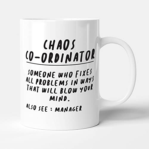 Victorian Printing Co - Chaos Co-Ordinator - Gift Funny Manager Mug, Ceramic, 11fl.oz.