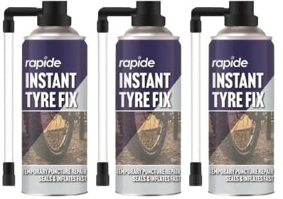 PEBBLE HUG 200 ml Instant Tyre Repair Spray Paint, Bicycle Tyre Puncture Sealant Fix Sealing Inflates in Cycle Tyres, Car Accessories Essential (Pack of 3)