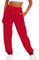 TOFOTL Pantalon Large Femme Imprimé Slim Stretch Sarouel Funky Respirant Tenue Vélo Casual Pas Cher Marque Vêtements De Randonnée Rouge 3XL