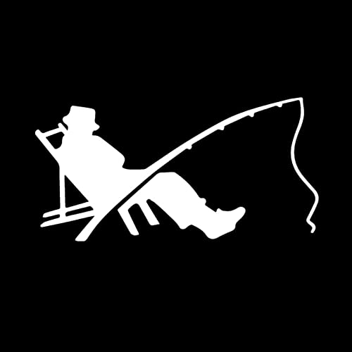 Lustiger Fischer Fisch Angeln Wurm Biss Haken Auto Aufkleber Autos Außen Zubehör Vinyl Aufkleber(2 Stück)