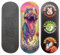 SPITBOARDS 34mm Fingerboard Deck - Real Wood (5-Layers) Classic Popsicle Street Shape - Size: 34 x 96 mm - Single Graphic Deck (Real Wear) - Optimized Concave - t-rex