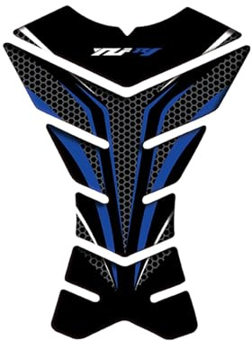FIONEL Tankschutz Motorrad Tank Pad Aufkleber Aufkleber Für Yamaha YZF-R1 R1 R1 M (Color : Blu)