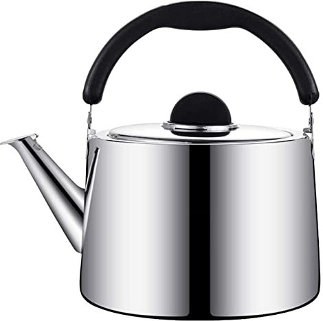 VejiA Whistling Kettle Kettle Stove Top Whistle Kettle Tea Kettle Stainless Steel for Stove Ergonomic Heat-Resistant Handle Silver Tea Kettle Kitchenaid Camping Kettle