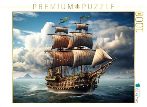 CALVENDO Puzzle Segelschiff auf dem Meer | 1000 Teile Lege-Größe 64 x 48 cm Foto-Puzzle für glückliche Stunden