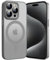KPPIT Magnetic Case for iPhone 15 Pro 6.1-inch Compatible with MagSafe,Translucent Matte Back Camera Lens Full Protect Slim Shockproof Phone Cover(Grey)