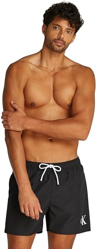 Calvin Klein Herren Badehose Medium Drawstring mit Logo, Schwarz (Pvh Black), XXL
