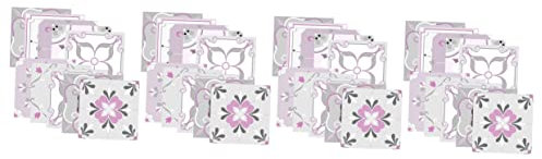 HOMSFOU 40 Stk Rosa Kacheln Bodenbelag Abziehen Und Aufkleben Schrank Aufkleber Marmorfliesenboden Abnehmbare Aufkleber Selbstklebender Bodenaufkleber Wohnkultur Rosa Aufkleber Bausatz Pvc