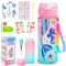 Kids Water Bottle Decoration: Ideal Birthday Christmas Gifts Mermaid Toys Painting for Boys Girls with Craft Sets for 3-12 Years Old, DIY Sport Bottle Kits with Diamond Art Stickers for Aged 5 6 7 8 9