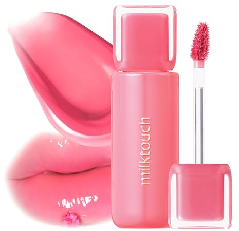 milktouch Jelly Fit Glow Lip Tint - Hydrating Lip Gloss with Long-Lasting Moisture, Color Stain, Lightweight Formula, Radiant Shine, Perfect for Daily Use, Korean Lip (03 Cool Time Berry, 4ml)