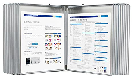 IUBGFTO Desktop-Referenzsystem mit 20 Sichtfächern, wandmontierter Flip-Aktenhalter, Schreibtisch-Referenzorganisator für A4-Dokumentreferenz und -aufbewahrung, magnetische Modelle (B)