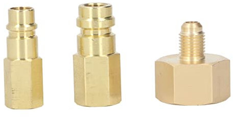 Nachrüst-Fitting-Adapter, Klimaanlagen-Adapter-Set, Hochfester Umbau, High-Low-Fitting-Schalter, 1/4 Zoll Innengewinde, Golden für Wechselstrom