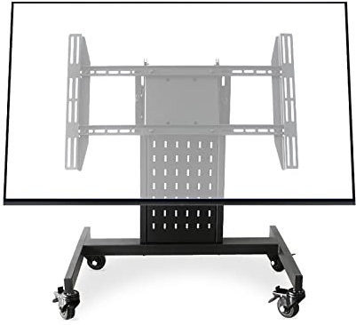 Carrello mobile per TV 52 da 75 pollici LED a schermo piatto/curvo TV regolabile in altezza con ruote fino a 85 kg