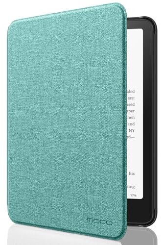 MoKo Funda para 7 Kindle Paperwhite (12th Generation-2024) and Kindle Colorsoft Signature Edition 2024, Funda Ligera con Auto Wake/Sleep para Kindle Paperwhite 2024,Mezclilla Verde