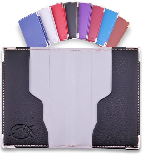 Ugozen Porte Carte bancaire RFID Pochette Sécurisée Anti-Piratage | Etui 4 Cartes Bancaires Protégées pour Homme et Femme Étui conçu et Fabriqué en France