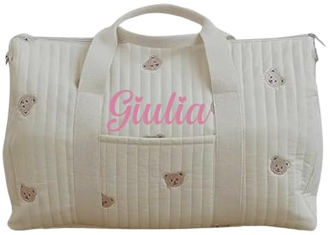 Borsa Parto Ospedale Mamma Personalizzata, Bag Passeggino, Borsone da Viaggio, Borsone per il Cambio Pannolini