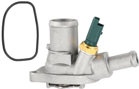 A ABSOPRO Thermostat Intérieur De Voiture Pour Fiat Punto Evo Boîtier De Thermostat De Liquide De Refroidisement Durable No.55202176 En Alliage D'Aluminium 1 Pc