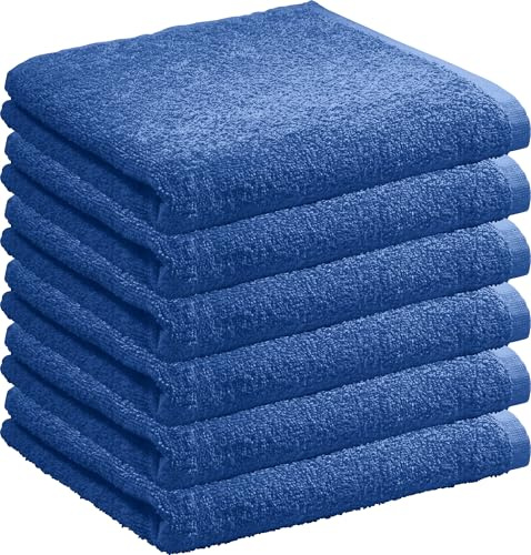 REDBEST Handtuch Oceanside 6er-Pack Leichtfrottier Royalblau Größe 50x80 cm