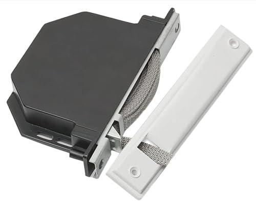 IdeaGenesis - Recogedor Persiana para Carpintería de Aluminio con pivote. Enrollador persiana para embutir o empotrar en Obra. Sistema Universal Resistente. (Blanco Cinta Pintas, Cinta 18mm)