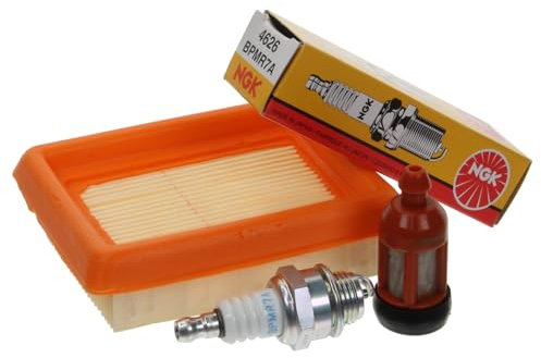 Redpart Service Kit compatible with Stihl FS400 FS450 FS380 Brushcutters - Includes Air Filter, Fuel Filter, & Genuine Spark Plug