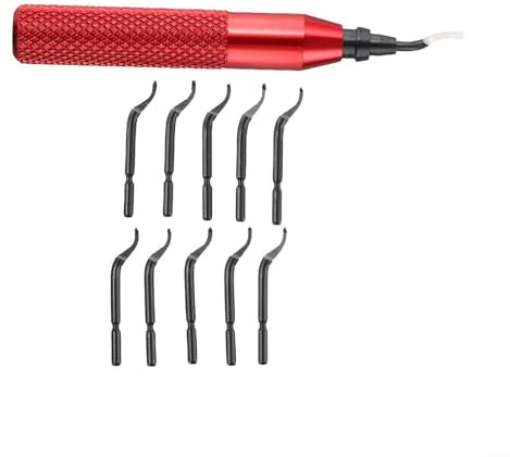Snowchecking RB3000 Deburring Tool With 10PCS BK3010 HSS BladesStorage Handle Cross Holes Deep Holes Straight Curved Edges For 3D Printing