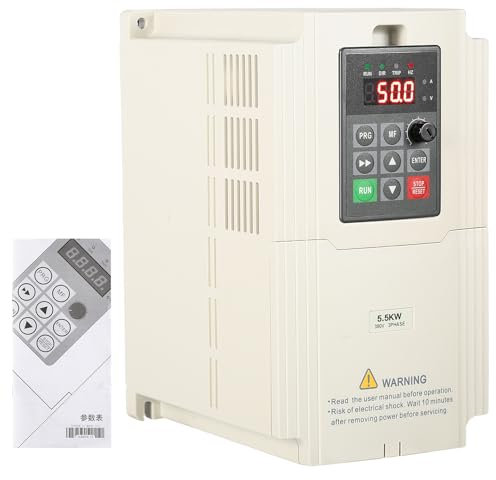 Jadeshay Variateur de Fréquence 380v Entrée Convertisseur de Fréquence Variable 380v Triphasée vers Sortie Triphasée Transformateur 380v VFD pour 7.5 KW Moteur de Broche CNC Contrôle de Vitesse