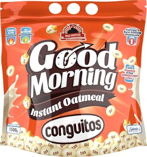 MAX PROTEIN - Harina de Avena Sabor Conguitos White con Toppings 1,5 kg – Avena en Polvo, Fuente de Proteína para Batidos, Pancakes y Desayunos Fitness