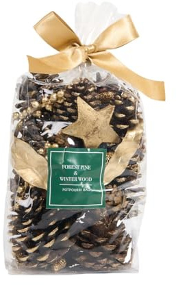 Christmas Potpourri Scented Bag Home Fragrance Natural Dried Botanicals Ready to Gift – Long-Lasting Aroma for Bedroom, Wardrobe, Living Room (Forest Pine)