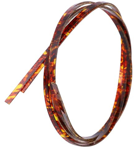 Abs Gitarren Einfassungsstreifen 2 Stück Braun 1650x3x1, 5mm | Kunststoff Zierleiste für Reparatur und Neubau, Passend für Mandoline und Ukulele, Schutzfunktion