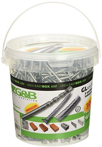 Tassello Nylon 'Gl' Con Vite Truciolare Tps Ø 4,5X40. In Barattolo Plastico Trasparente. All'Interno 1 Punta Per Muro Omaggio.