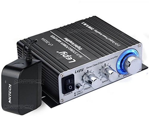 NKTECH 3A Power Supply Lepy LP-2020A Hi-Fi Stereo Audio Home Car Class-D Digital Audio stereo Amplificatore HIFI per Output Power Amp 20W x 2 RMS